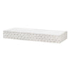 Small Rustic Embossed Wood Floating Wall Shelf - White